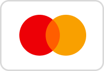 Das Bild zeigt das MasterCard-Logo mit überlappenden roten und orangefarbenen Kreisen.